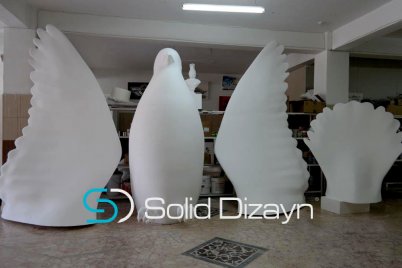  ROBOTİK CNC STRAFOR İŞLEME GÜVERCİN HEYKELİ